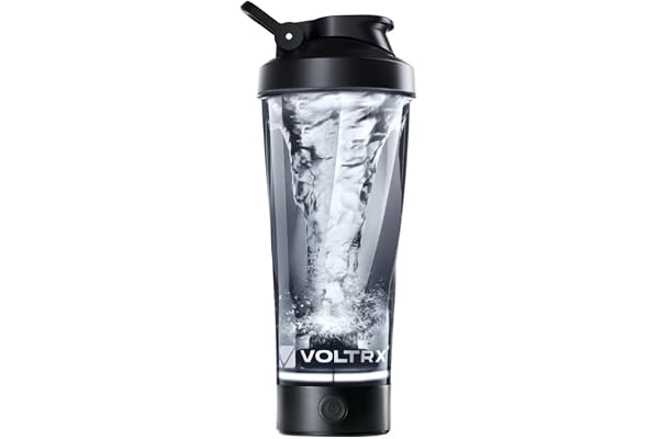 VOLTRX électrique Protéine Shaker, portable Vortex mélangeur, shaker tasse rechargeable par USB pour boissons protéinées, fabriqué avec Tritan, sans BPA, 600 ml