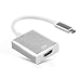 Produktbild TUTUO Typ C auf HDMI Adapter 1080P Ultra HD & USB 3.1 High Speed für Das Neue MacBook/Google ChromeBook Pixel und Andere HDMI-Fähige Geräte (Silber)