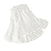 Arrowhunt Baby Girls Faux Fur Flower Pearl Winter Warm Coat Snowsuits White