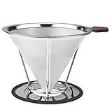 Wiederverwendbare und umweltfreundlich：Permanent Wiederverwendbare Metallfilter, kein konstanterer Kauf von Papierfilter