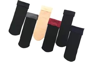通用 ASGRADO 6 Pares Calcetines termicos de Mujer de invierno,terciopelo,antideslizantes, Talla única.