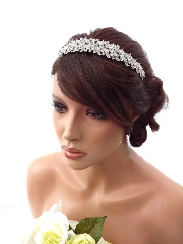 Exquisite Bridal Prom Tiara Victorian Crystal Fascinator Headband Hair Band
