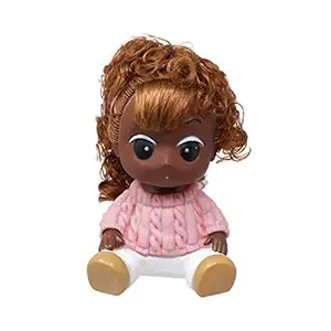 Tootpado Money Savings Piggy Bank for Kids Baby Girl Bobble Head - Brown and Pink (1box458)