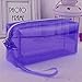 Produktbild Transparente PVC-Kosmetiktasche, einfach tragbar, groß, für Reisen, Stifteetui, Organizer mit Reißverschluss für Zubehör, Schreibwaren, Handy-Accessoires, Kinder und Damen Free Size violett