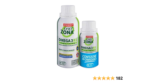 enerzona omega 3 RX brt 120+48 cpr da 1 gr : Amazon.it: Salute e cura della  persona