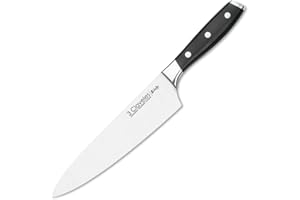 3 Claveles - Cuchillo Cocinero Forjado, Pulido Mate, Acero Inoxidable, línea Toledo - (20cm - 8")