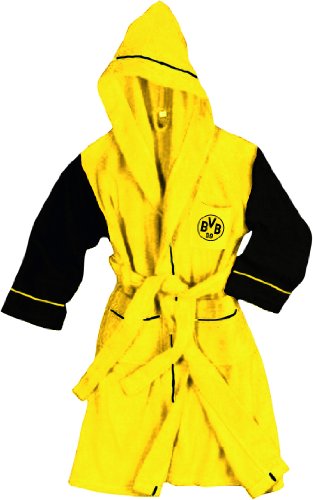 Preisvergleich Produktbild BVB Kinder Bademantel mit Kapuze, Gr. 116