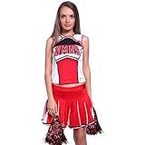 Cheerleader Uniform Kostuem High school Cheer Leader Cheerleading Mini Rock Glee Karneval Faschingkostuem Schoolgirl (M) - 