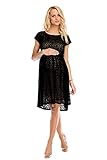 Mutterschafts Kleid Umstands Kleid Scarlett Spitze schwarz-beige Umstandsmode von MY TUMMY ®©™