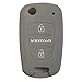 KMH HY00025GY Silicone 2 Button Flip Key Cover for Hyundai Verna Fluidic (Grey) RS.219.00