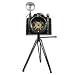 Produktbild Standuhr Camera, Eisen, auf Stativ in Kameraoptik, 24 x 50 x 20 cm