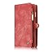 Produktbild elecfan Case Hülle für iPhone XS Max, 2 in 1 Lederhülle Handyhülle Magnet Flip Wallet Purse Case 6.5'' mit Kartenslot Geldbeutel Slim Flip Cover für iPhone XS Max (Rosa)