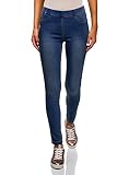 oodji Ultra Mujer Vaqueros Leggings, Azul, 25W / 32L (ES 34 / XXS)