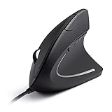 Anker Souris Optique Verticale Ergonomique pour Windows et Mac OS, Filaire, Câble USB 1.46 Mètre, 1000 DPI, 5 Boutons - Couleur Noir