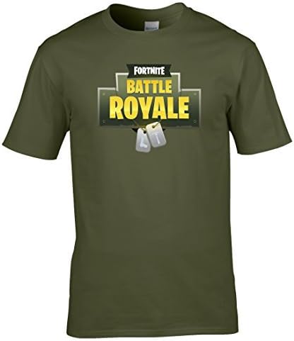 Naughtees Clothing Fortnite Battle Royale Medium Olive Green Standard Fit T-Shirt