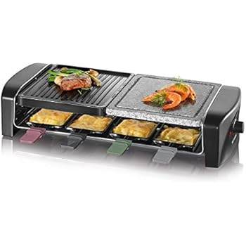 Raclette Professionale H.Koenig 4in1 - Per 8 Persone, Con Pietra Naturale, Grill E Mini Crêpes, 1500W - Foto 9