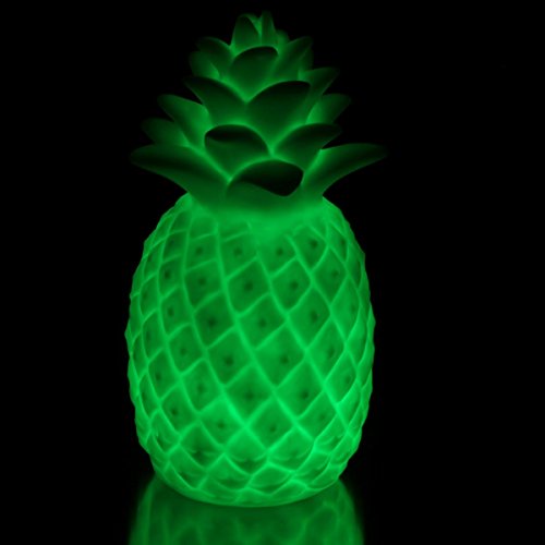 Ananasleuchte mit Farbwechsel, aus Kunststoff mit LED’s, 18,5×9,5 cm - 8