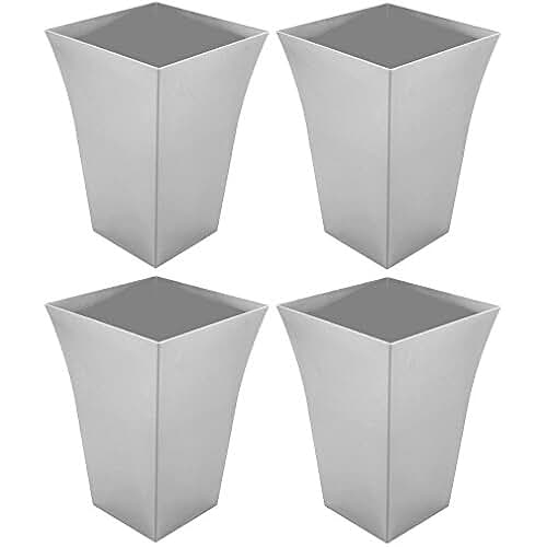 Amazon.co.uk large silver plant pots