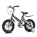 Produktbild 1-1 Kinderfahrrad, Einstellbare Sitzgriffhöhe Leicht Magnesiumlegierung Doppelscheibenbremse Gummiluftreifen Sicherheit 18in,Black
