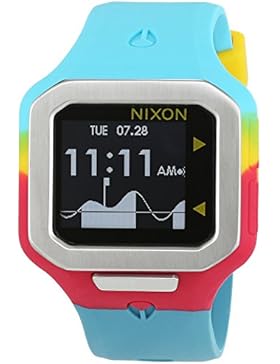 Nixon Unisex-Armbanduhr Supertide Seafoam / Magenta / Yellow Digital Quarz Silikon A3162005-00