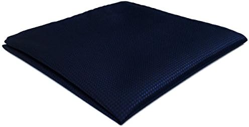 S&W SHLAX&WINGPocket Squares for Men Solid Color Blue Green Yellow XL for Wedding