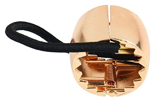 niceeshop(TM) Elastic Cuff Wrap Hair Styling Ring Mirror Metal Ponytail Holder,Gold