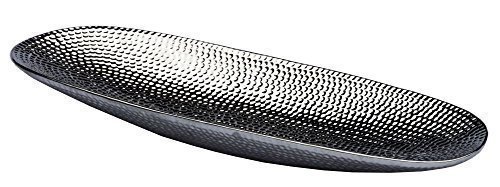 Moderne Dekoschalen Silber Dekovasen Schale Dekoteller Obstschale Kerzentablett (Länglich klein)