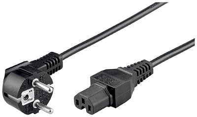 Wentronic Cordon d'alimentation à angle Wentronic (Schuko à CEI 320-C15) 2 m noir (Import Allemagne)