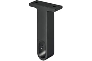 Gedotec OVAL support de tringle à vêtements aluminium | Montage noir mat | Suspension pour rails d'armoire | FABRIQUÉ EN ALLEMAGNE | porte-tube d'armoire design à visser - 1 pièce
