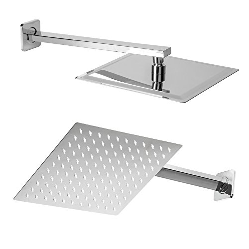 TecTake Conjunto grifo de ducha empotrable moderna alcachofa lluvia grifería roseta