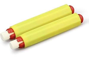 PIXCOLOR Skynotek – Pack 2 portatizas ajustable de Ø 9 mm | Soporte para tizas mecánico | Funda para tiza de sección redonda | Clip de tiza de color amarillo | 2 piezas