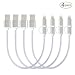 Produktbild USB Ladekabel, EReach 2-in-1 Lightning & Micro-USB Ladekabel für Apple & Android - Kurzes Kabel für Smartphone & Handy z.b. iPhone, iPad, Samsung, HTC Nylon - Lebenslange Garantieserie Laden & Synchronisierten (Silber)