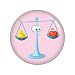 Produktbild Kiwikatze® Sternzeichen - Astro Waage 37mm Button Ansteckbutton Pin Geschenk Mitbringsel Astrologie Horoskop Sterne