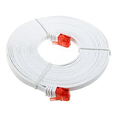 InLine Patchkabel flach, UTP, Cat.6, 15m weiß