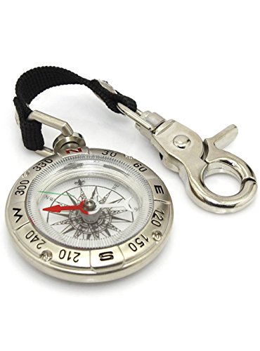 mmy- Kompass nostalgisch Compass Tasche-Zirkel tragbar für Reise Außen Outdoor Navigation Camp Wandern Guide D-Tool survie-argent - 8