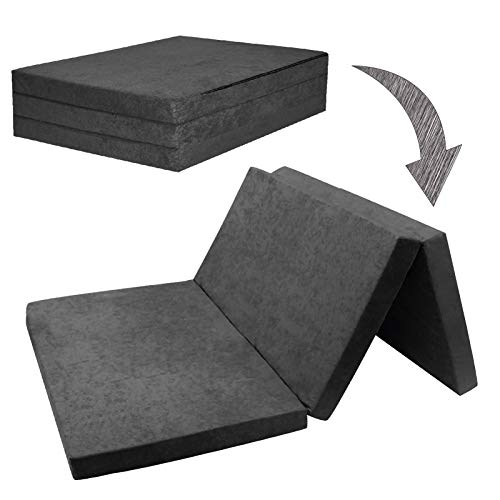 spécification Fortisline Matelas d'appoint Pliant 2 Places lit d'appoint lit d'invité futon Pouf 195x120x9 cm Couleur Gris
