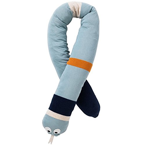 Ferm Living - Kissen Stripy Snake Blau