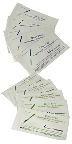 40 x Test d'ovulation en bandelette (20mIU/ml) + 10 x Tests précoces de grossesse (10 mIU/ml)