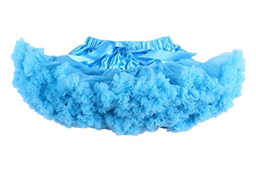 Honeystore Baby Girl's Solid Color Dance Pettiskirt Baby Blue Tutu Costumes Petticoat X-Small Blue