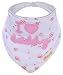 Hxhome Cotton Baby Bandana Drool Bibs with Adjustable Snaps - 6 Pack Baby Absorbent Soft Cotton Fleece Backing Drool Bib for Teething Toddlers Infants Babies Girls
