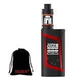 Original SMOK RHA Kit (Alien 220W) ohne Nikotin, SHURUN Aufbewahrungstasche enthalten (Black Red)