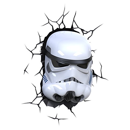 Star Wars Stormtrooper Light FX LED Kinderlampe Wandlampe – Nachtlicht für kinder mit automatische Abschaltung und wandaufkleber - 3