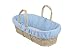 Clair de Lune Fleece Liner/Dressing for Moses/Wicker Basket (Blue)