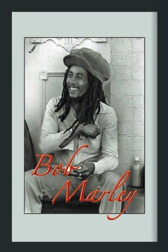 Empire Merchandising 538208 Printed Mirror with Plastic Frame with Wood Effect Featuring Bob Marley Laughing 20 x 30 cm
