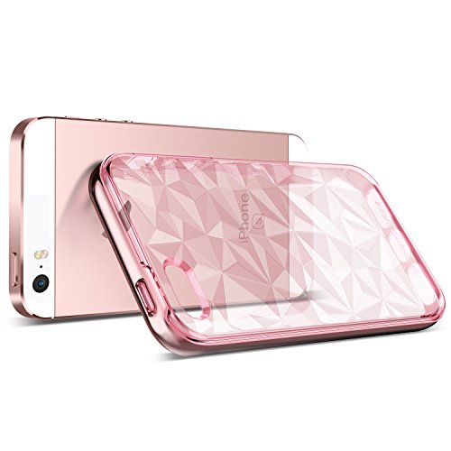 Funda iPhone SE Funda iPhone 5 Funda iPhone 5S BENTOBEN Carcasa Case Cover con TPU Suave y Anti-rasgu os Transparente 3D Modelo Geom trico de Diamante con Textura Funda para iPhone 5 5S SE Rosa Oro reviews Funda iPhone SE Funda iPhone 5 Funda iPhone 5S BENTOBEN Carcasa Case Cover con TPU Suave y Anti-rasgu os Transparente 3D Modelo Geom trico de Diamante con Textura Funda para iPhone 5 5S SE Rosa Oro