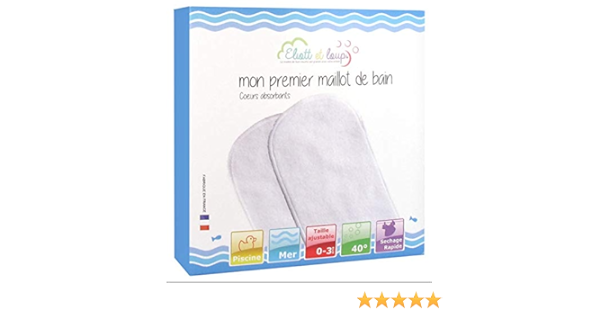 Eliott Et Loup Coeurs Absorbants Maillot De Bain Couche A Scratch Ajustable Enfant 0 3 Ans Ecru Taille Unique Sechage Rapide Amazon Fr Sports Et Loisirs