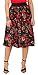 Hiya Women's Crepe Flower Panel Skirt (Red, Medium)