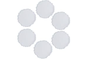 Belvanr Sottobicchieri Stampi in Silicone 6 Pezzi Stampo Sottobicchiere Coaster Stampi Resina Epossidica Stampi in Silicone per Resina Stampo per Sottobicchiere in Silicone per DIY Vassoio