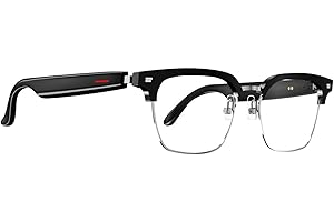 Genikeer Smart Audio Glasses | Wearable Display Glasses | Smart Glasses With Camera And Speakers | Glasses With Camera And Audio For Cycling, Hiking, Fishing, Wearables Tech For Outdoors