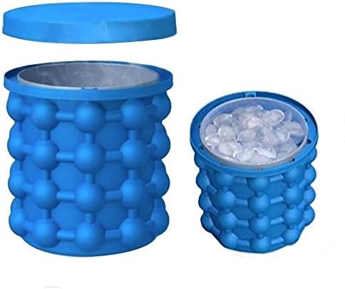 Marbeine Ice Cube Maker Ice Cube Trays Silicone Moulds Ice Bucket Ice Bucket, Ice Cube Maker Ice Cube 2 in 1 Silicone Mould Ice Cube Maker Ice Cube